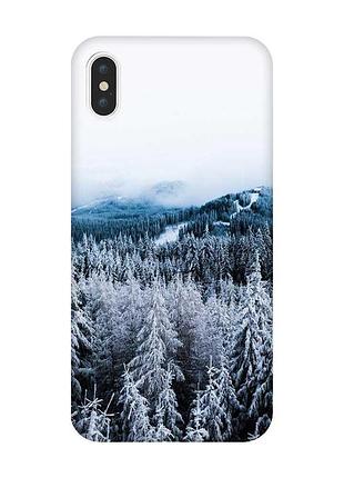 Чехол на iphone xs max :: зимний лес (принт 164)