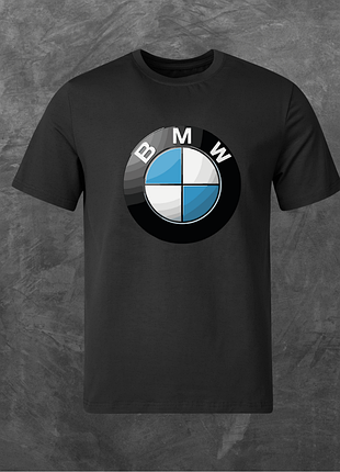 Футболка унісекс з принтом bmw бмв базова чорна m