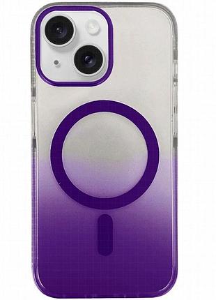 Чехол tpu+pc phantom with magnetic fit для apple iphone 15 (6.1") purple