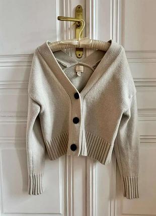 Шерстяной кардиган h&m premium collection
