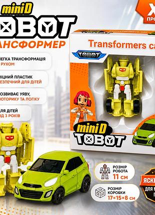 Іграшка трансформер tobot mini a1d робот-автомобіль 2 в 1, механічне перетворення, висота робота 11 см, від 3 років