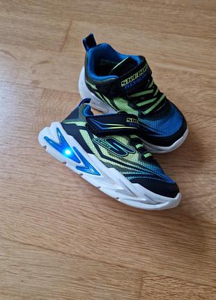 Мигаючі кросівки skechers s-lite / розмір 22(14см) оригінал