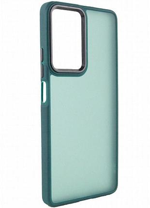 Чехол tpu+pc lyon frosted для xiaomi redmi note 10 pro / 10 pro max green