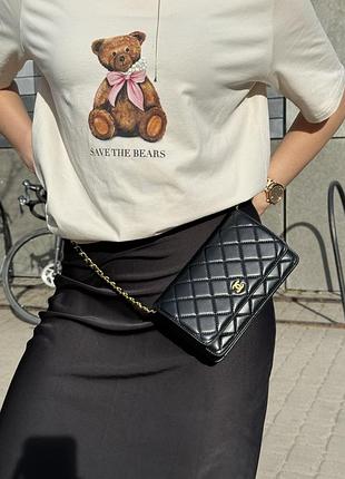 Сумочка classic wallet on chain black/gold❣️ 2
