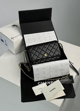 Сумочка classic wallet on chain black/gold❣️ 5