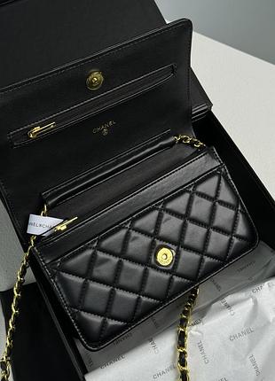 Сумочка classic wallet on chain black/gold❣️ 6