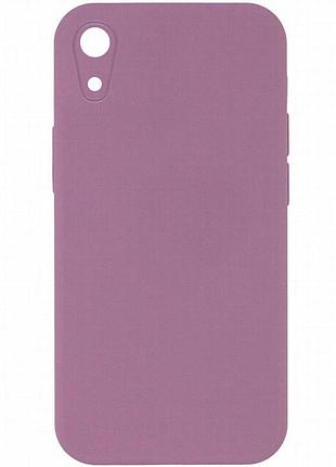 Чехол silk square full camera protective (aa) no logo для apple iphone xr (6.1") лиловый / lilac pride