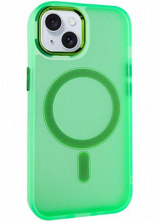 Чехол tpu+pc lily with magnetic fit для apple iphone 14 (6.1") neon green