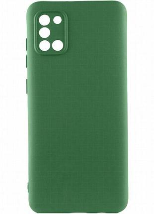 Чехол tpu getman liquid silk full camera для samsung galaxy a31 зеленый / dark green