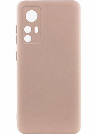 Чехол tpu getman liquid silk full camera для xiaomi 12t / 12t pro розовый / pink sand