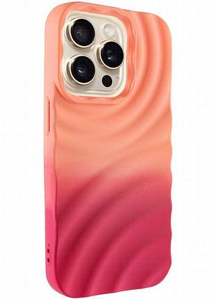 Чехол tpu colorwave для apple iphone 15 pro max (6.7") peach / pink