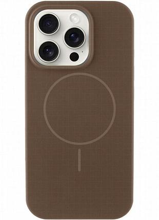 Чехол silk full protective (aa) no logo with magnetic fit для apple iphone 15 pro (6.1") коричневый / brown