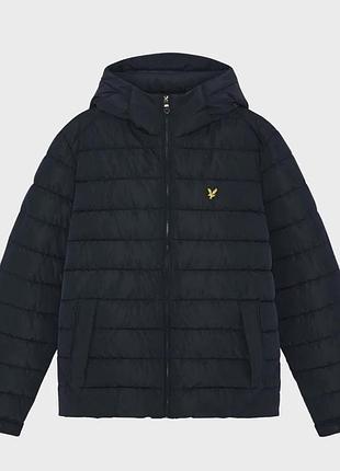 Куртка чоловіча lyle&scott стьобана з капюшоном чорна