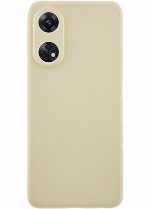 Силиконовый чехол candy full camera для oppo reno 8 t 4g бежевый / antique white