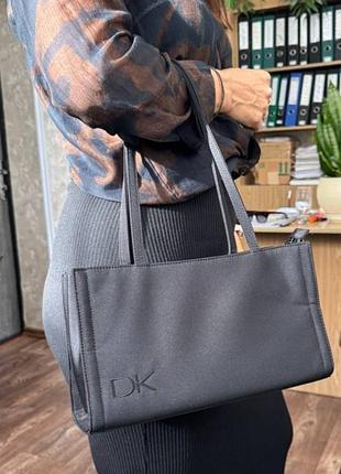 Сумка-тоут жіноча dkny вінтажна чорна