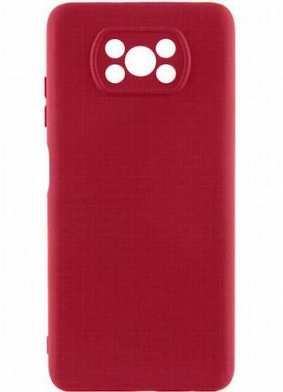 Чехол silicone cover ummi lakshmi full camera (aa) для xiaomi poco x3 nfc / poco x3 pro бордовый / marsala