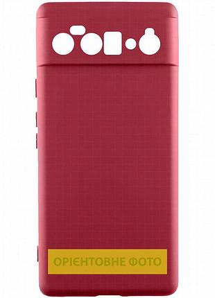 Чехол tpu getman liquid silk full camera для google pixel 9 бордовый / marsala