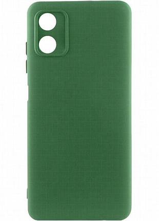 Чехол tpu getman liquid silk full camera для motorola moto g04 / e14 зеленый / dark green