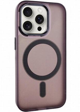 Чехол tpu+pc lily with magnetic fit для apple iphone 14 pro (6.1") dark purple