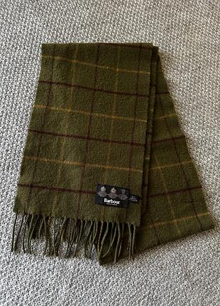 Barbour tartan scarf 100% lambswool оригинальный шарф 100% шерсть
