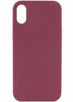 Чехол silk full protective (aa) no logo для apple iphone x / xs (5.8") бордовый / plum