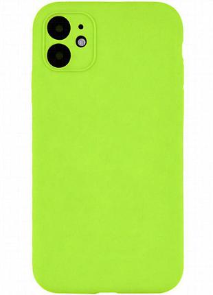 Чехол silk full camera protective (aa) no logo для apple iphone 12 (6.1") кислотно-зеленый / acid green
