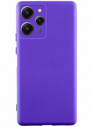 Чехол tpu getman liquid silk full camera для xiaomi redmi 12 синий / iris