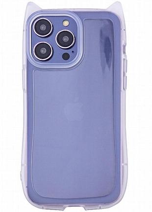 Чехол tpu cat для apple iphone 12 pro max (6.7") transparent