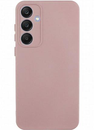 Чехол tpu getman liquid silk full camera для samsung galaxy s24+ розовый / pink sand