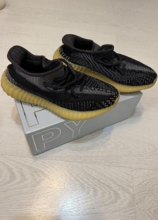 Кросівки чоловічі adidas yeezy boost 350 v2 чорні, розмір 36