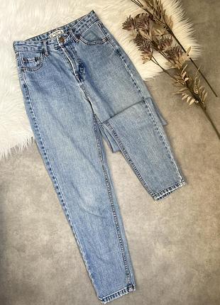 Джинси жіночі pull&bear mom блакитні xs