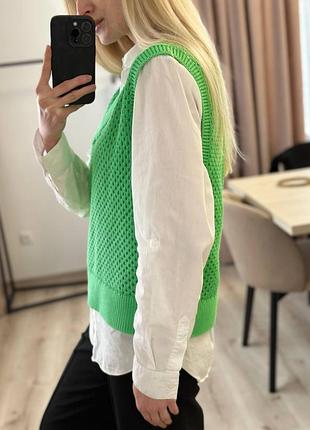 Жилетка в’язана💚 4