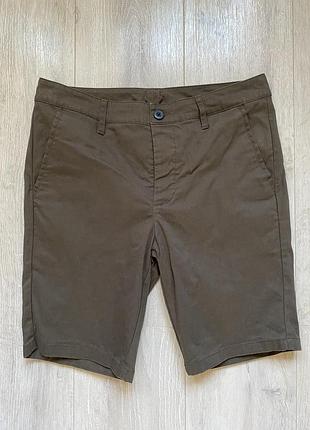 Котонові чоловічі шорти, колір хакі, 32 розмір, asos