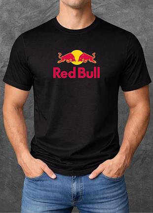 Футболка унисекс с принтом red bull ред булл базовая черная xl