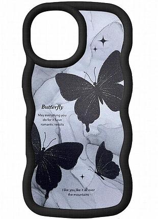 Чехол tpu cloudy pictures для apple iphone 16 pro max (6.9") butterflies