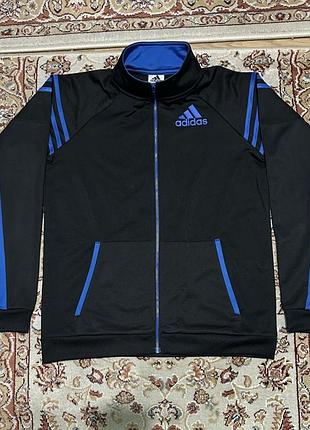 Оригинальная олимпийка adidas кофта черная синяя спортивная адидас xs s