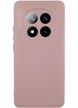 Чехол tpu getman liquid silk full camera для xiaomi redmi note 14 pro 5g розовый / pink sand