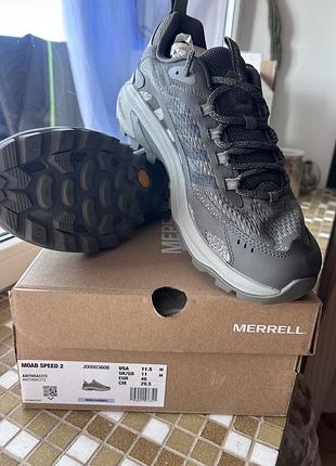 Кроссовки мужские merrell moab speed 2 серые 46 размер