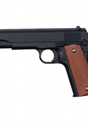 Игрушечный металлический пружинный пистолет на пластиковых пульках 6мм colt m1911 | игрушечное оружие для мальчика