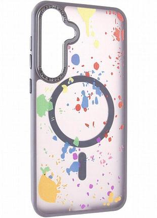 Чехол tpu+pc flush with magnetic fit для samsung galaxy s24 fe titanium grey