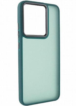 Чехол tpu+pc lyon frosted для motorola moto g86 5g green