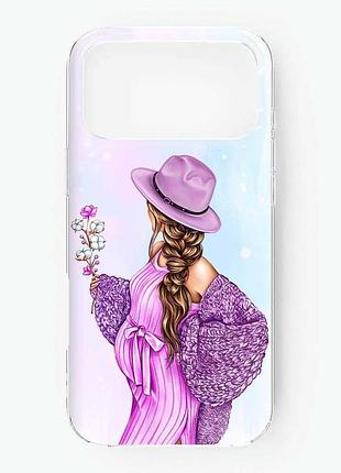 Чехол на iphone 17 pro max в ожидании девочки (принт 223)