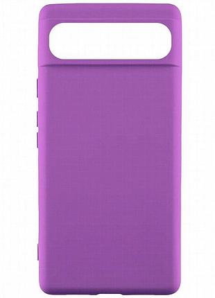 Чехол tpu getman liquid silk для google pixel 7a фиолетовый / purple