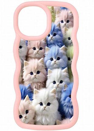 Чехол tpu cloudy pictures для apple iphone 11 pro max (6.5") kittens
