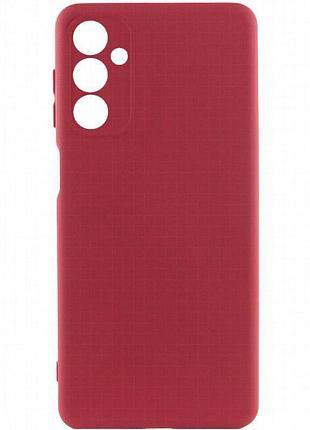 Чехол tpu getman liquid silk full camera для samsung galaxy a34 5g бордовый / marsala