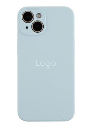 Чехол silicone case full size with frame для iphone 14 мятная упаковка 58.sky blue