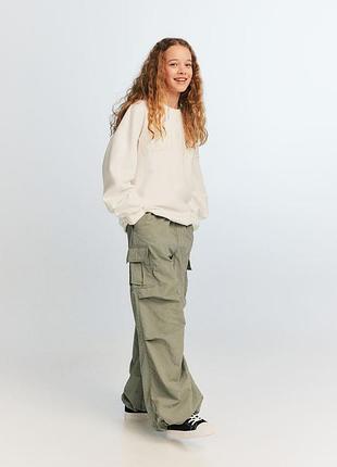 Спортивні штани для дівчинки хакі h&m 10-11p
