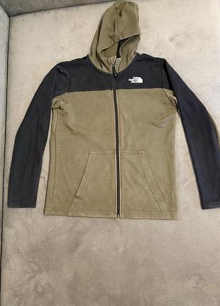 Оригінальна зіпка the north face кофта оливкова худі куртка tnf s xs