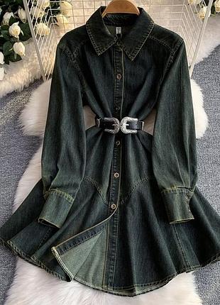 Джинсова сукня-сорочка zara  stradivarius   bershka