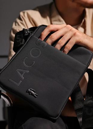 Чорна барсетка lacoste сумки лакоста брендова барсетка lacoste сумки lacoste